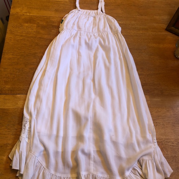 D-Signed sundress with flowers and lace Sz Large - Picture 2 of 10